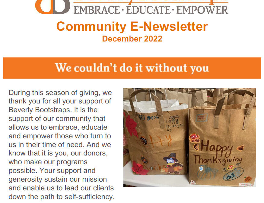 Community E-Newsletter – December 2022