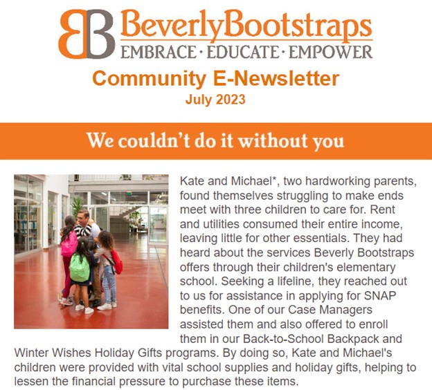 Community E-Newsletter – July 2023