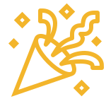 image of confetti yellow icon