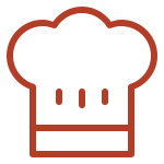 chef hat icon red