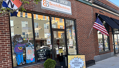 Exterior of Beverly Bootstraps Thrift Shop